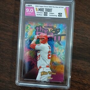 Topps Baseball Card with Red and Purple Accents